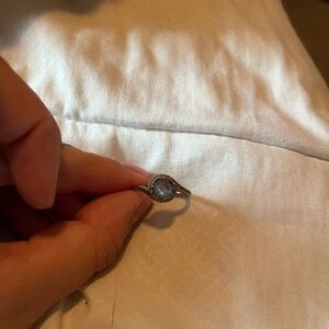 Pandora radiant embellishment sky blue ring size 7